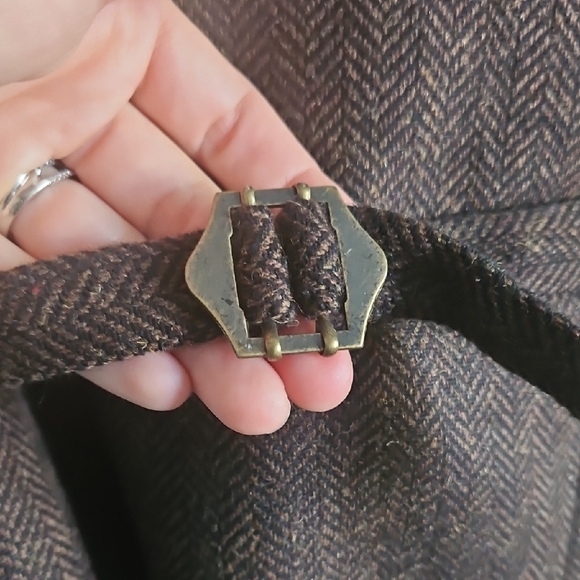 Wool BLEND Men's Dark Brown Vest - Picture 3 of 6